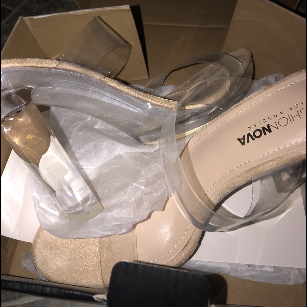 Clear Bottom Block heels